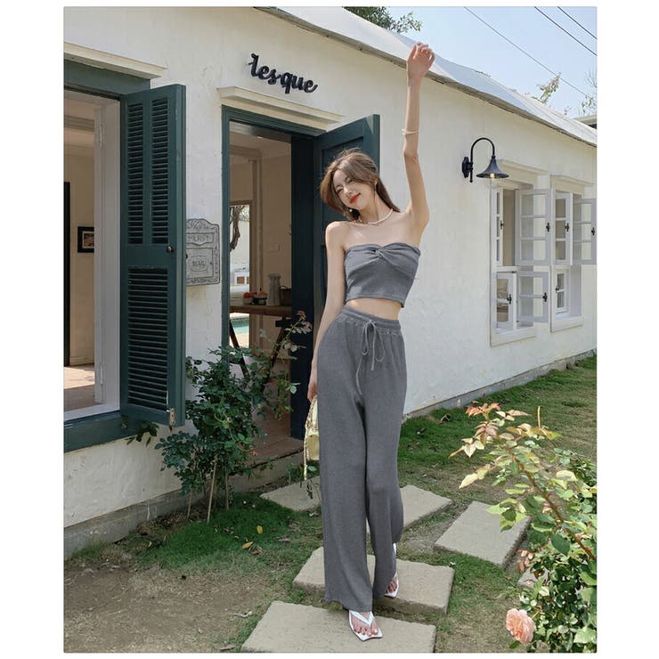 セットアップ 全3色 ベアトップ[品番：JSFW0010191]｜JS FASHION