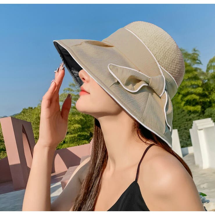 麦わら帽子 帽子 ナチュラル UV対策 茶色 リボン 韓国 オルチャン 夏 麦わら帽子