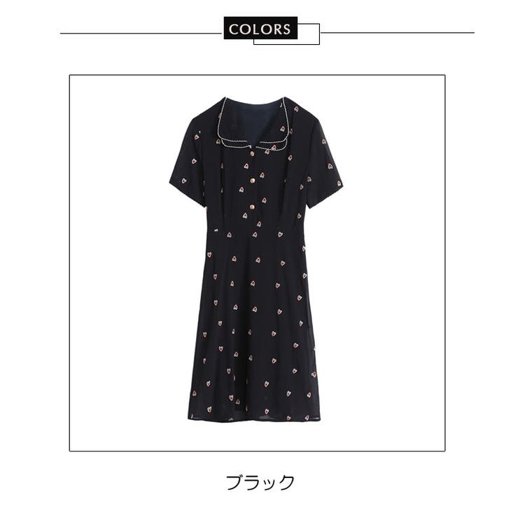 ADORE フロントライン Aラインワンピース 38ブラック