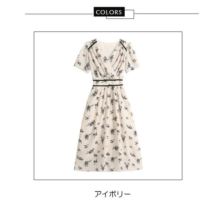 Salire♡花柄シフォンワンピース Salire♡花柄シフォンワンピース