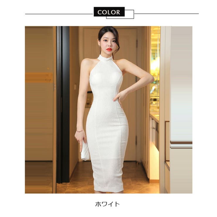 ワンピース ノースリーブ 肩出し[品番：JSFW0010177]｜JS