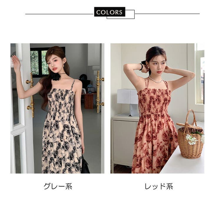 花柄ワンピース 全2色 ノースリーブ[品番：JSFW0010333]｜JS