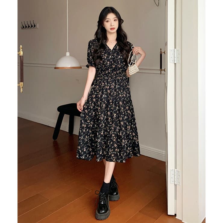 (税込) 花柄ワンピース 半袖 小花柄[品番：JSFW0010341]｜JS FASHION ワンピース