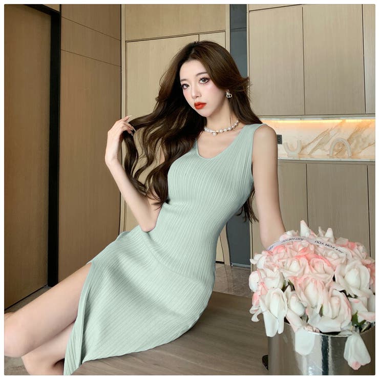 ☆人気☆【THREETIMES】☆Sofia knit dres.s☆ワンピース☆ ☆人気☆【THREETIMES】☆Sofia knit dres.s☆ワンピース