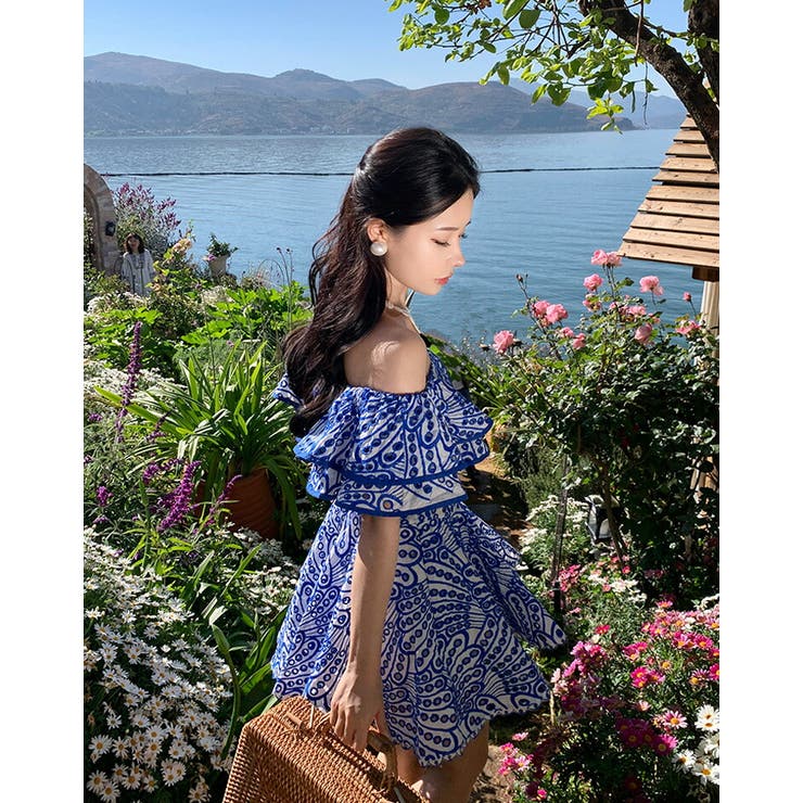 リゾートワンピ 全2色 刺繍[品番：JSFW0012949]｜JS FASHION