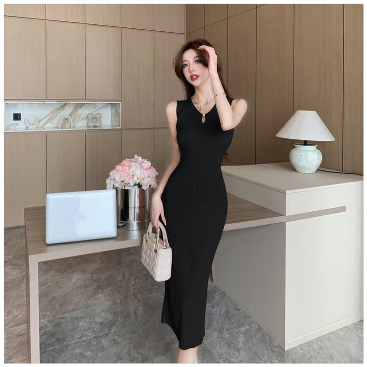 タイトワンピース 全3色 ノースリーブ[品番：JSFW0010888]｜JS