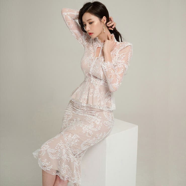 レース セットアップ 全2色 | JS FASHION | 詳細画像4 