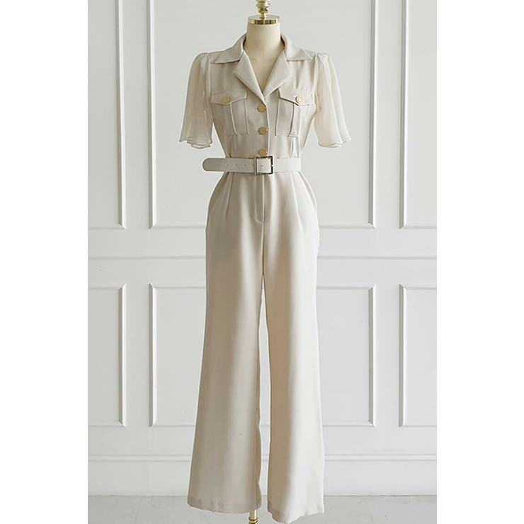 オールインワン 襟付き シフォン袖 | JS FASHION | 詳細画像7 