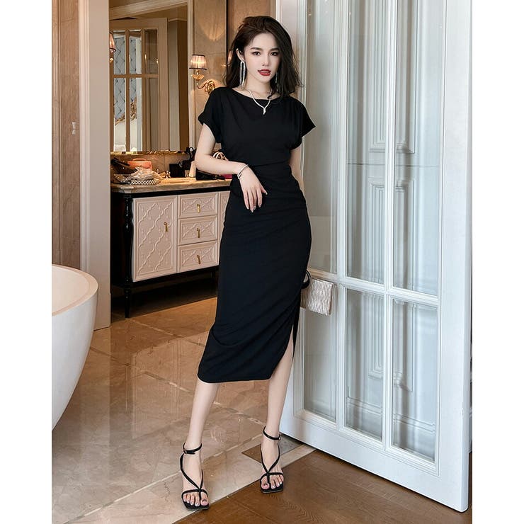 タイトワンピ 全2色 無地 | JS FASHION | 詳細画像8 