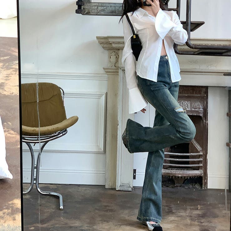ブーツカット デニムパンツ フレアパンツ[品番：JSFW0011408]｜JS  FASHION（ジェーエスファッション）のレディースファッション通販｜SHOPLIST（ショップリスト）