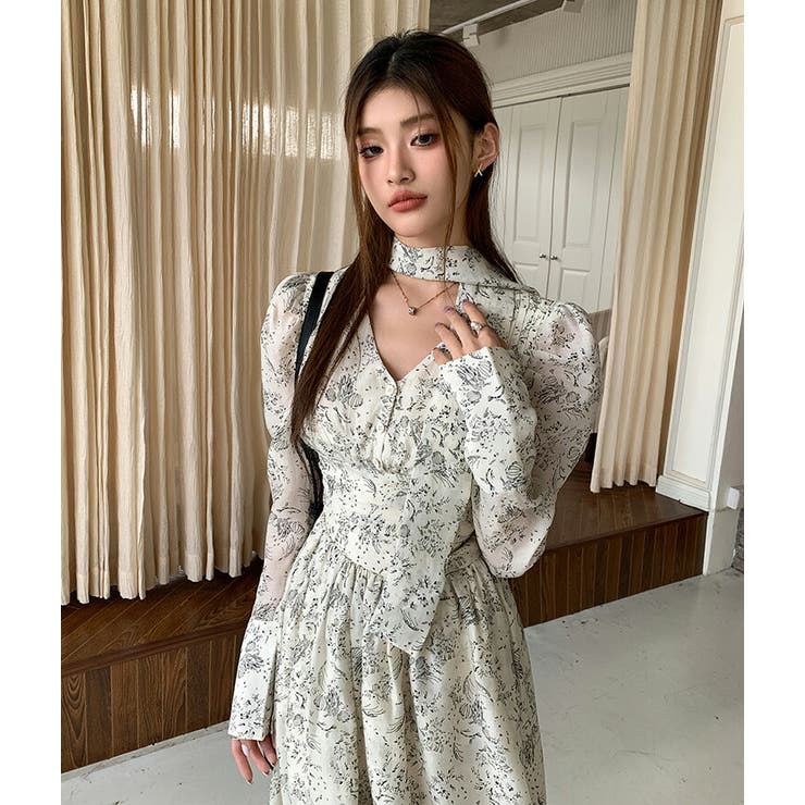 ワンピース レディース ロング丈 シャツワンピ アシンメトリー 個性的