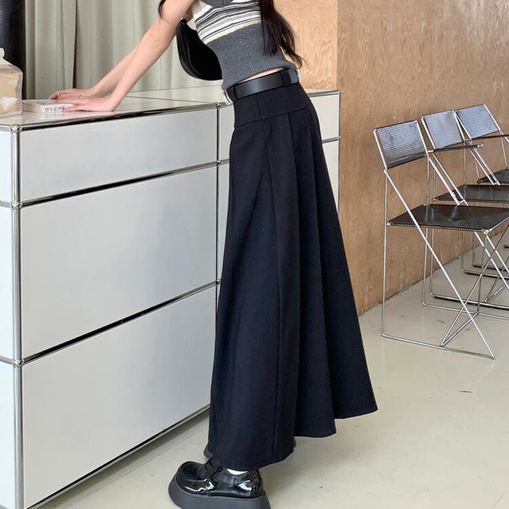 バックプリーツ フレアスカート 全2色[品番：JSFW0011965]｜JS FASHION  