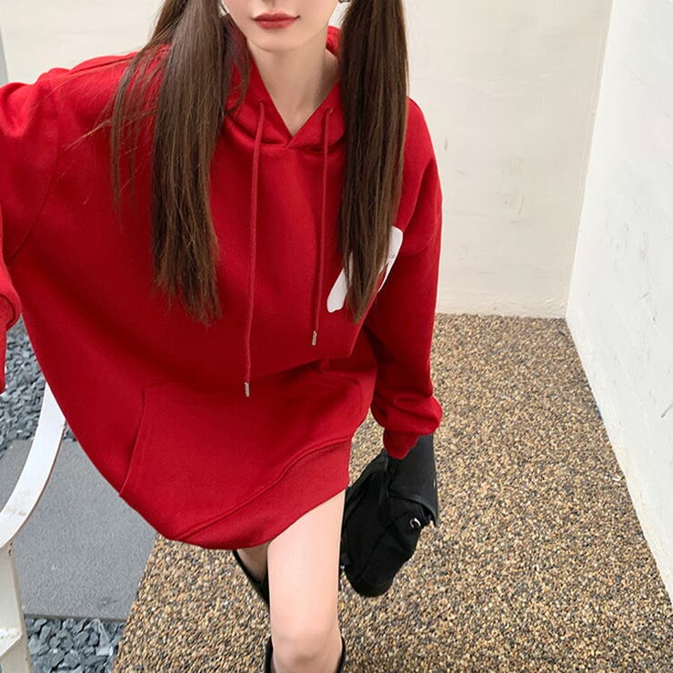 オーバーサイズ パーカートップス スウェット[品番:JSFW0011980 オーバーサイズ パーカートップス スウェット[品番:JSFW0011980
