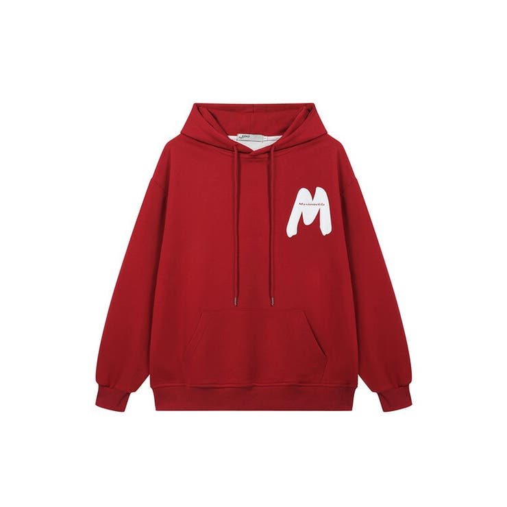 【メーカー直売】 フード付きボタンアップパーカー 早く 【美品】えんじ色 トップス