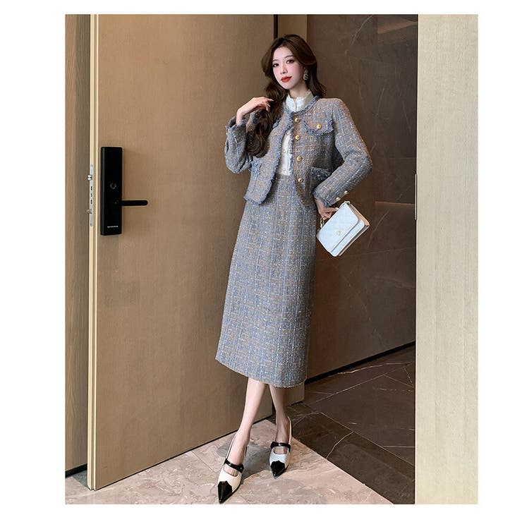ツイード セットアップ 全2色[品番：JSFW0011823]｜JS FASHION