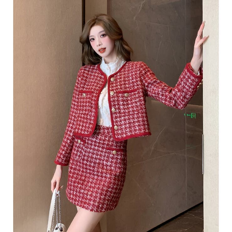 ツイード セットアップ 全2色[品番：JSFW0011832]｜JS FASHION