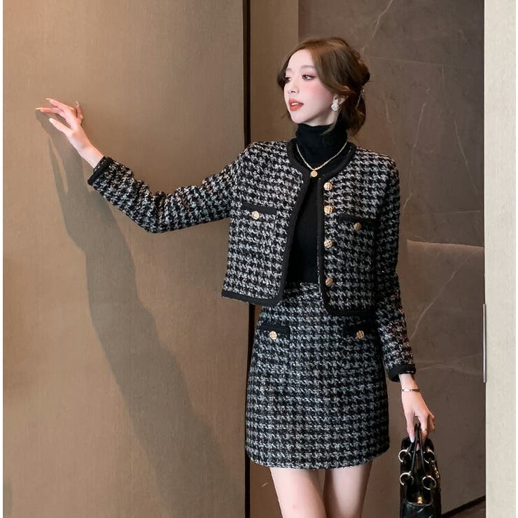 ツイード セットアップ 全2色[品番：JSFW0011832]｜JS FASHION（ジェー