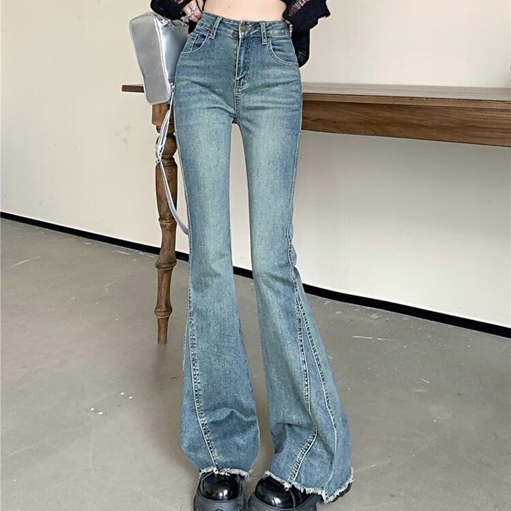 ブーツカット デニムパンツ フレアパンツ[品番：JSFW0012140
