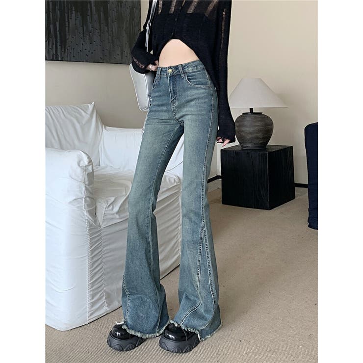 ブーツカット デニムパンツ フレアパンツ