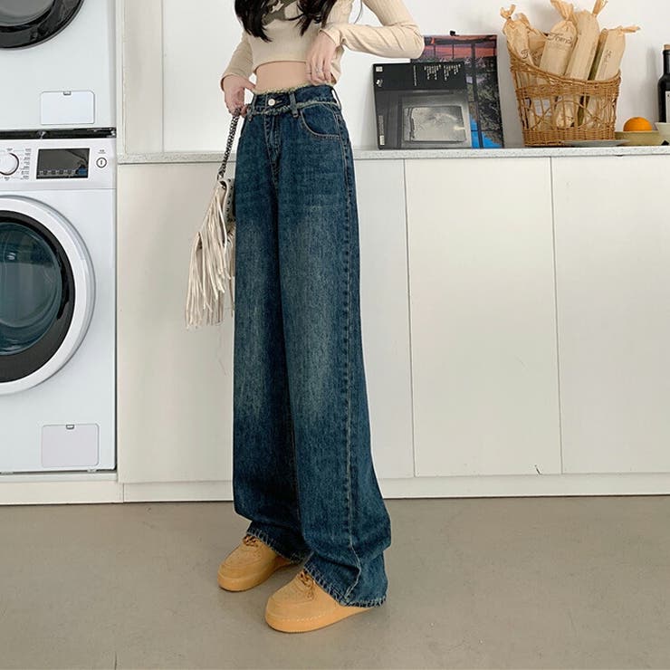 ワイド デニムパンツ デニム[品番：JSFW0012145]｜JS FASHION