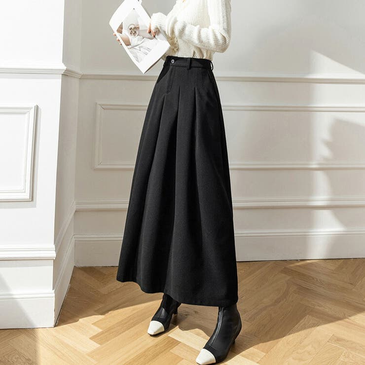 フレアスカート 全2色 ロングスカート[品番：JSFW0011861]｜JS FASHION