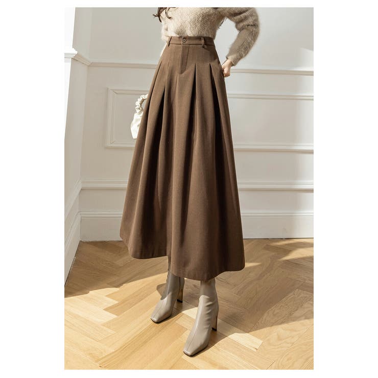 フレアスカート 全2色 ロングスカート[品番：JSFW0011861]｜JS FASHION