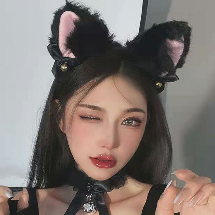 カチューシャ 猫耳 鈴付き[品番：JSFW0011919]｜JS FASHION（ジェー