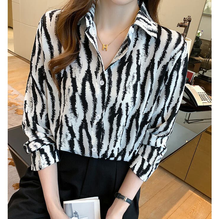 柄シャツ ゼブラ柄 アニマル柄[品番：DCTW0003627]｜Decorative