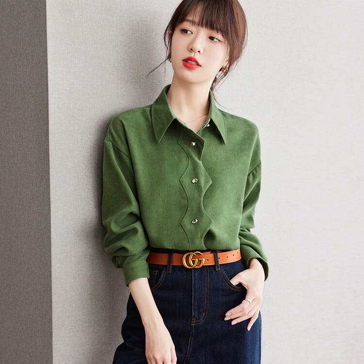 ブラウス シャツ 横姿美人シャツトップス レディース sanpo kuschel ブラウス シャツ 横姿美人シャツトップス