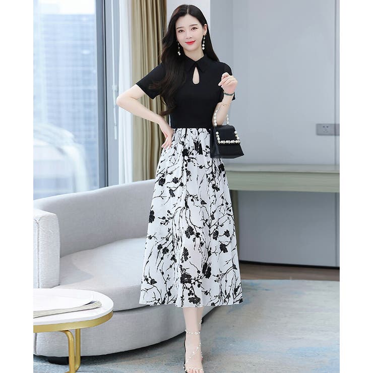 花柄 ワンピース 全2色[品番：JSFW0010366]｜JS FASHION（ジェー