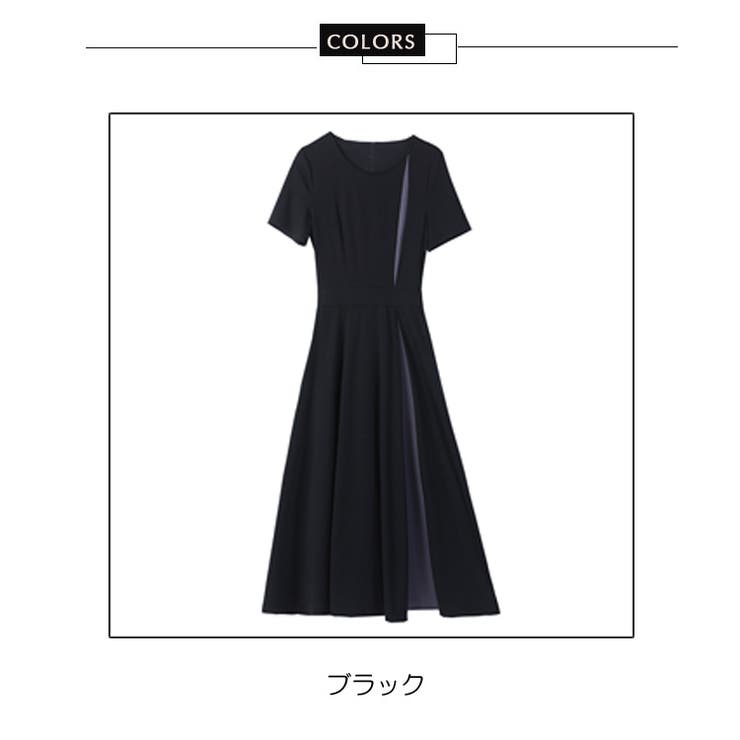 Aライン ワンピース バイカラー[品番：JSFW0010376]｜JS FASHION