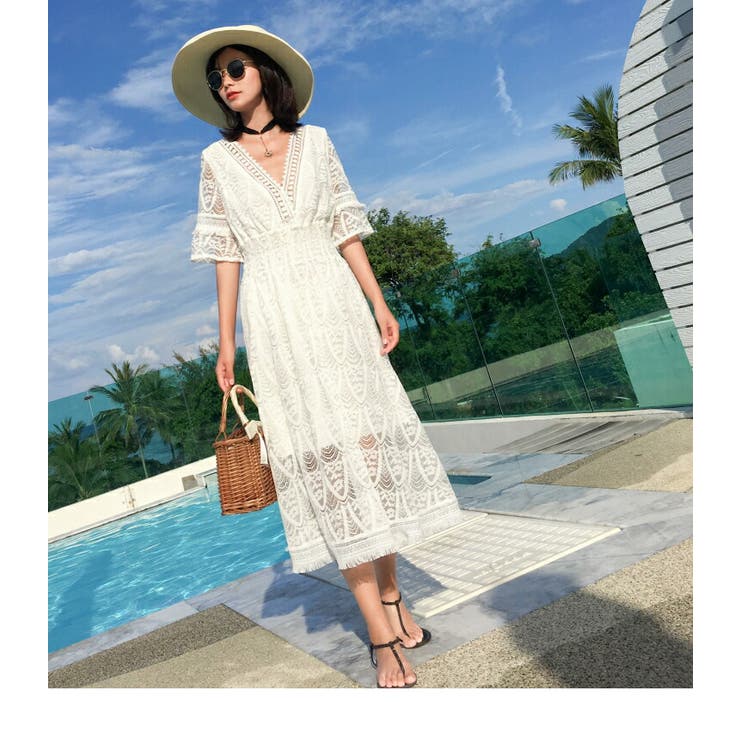 シェリエ　白ワンピース DRESS – shéller / シェリエ
