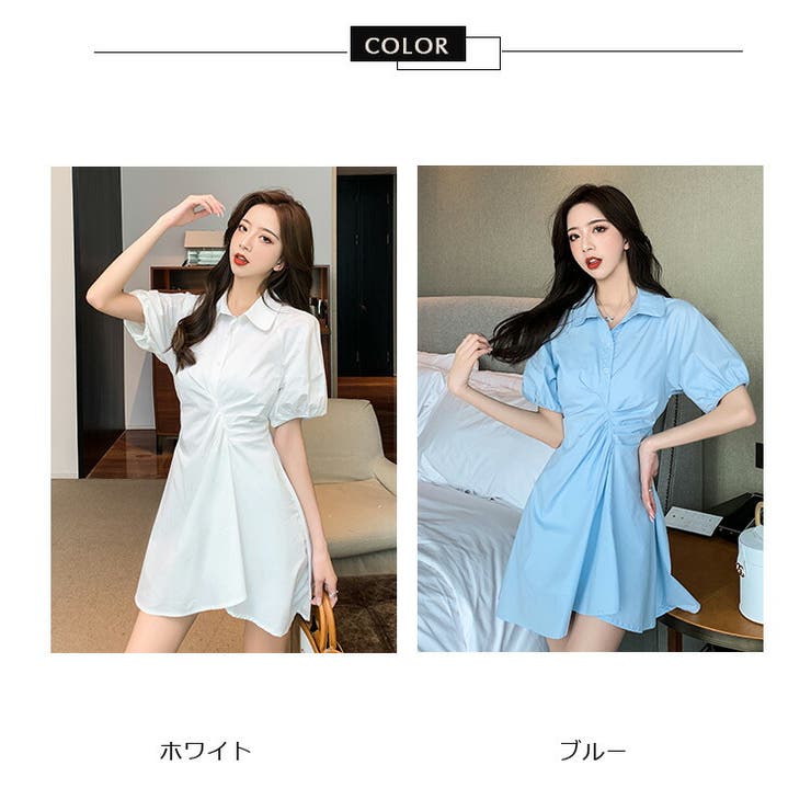 ワンピース シャツワンピ 全2色[品番：JSFW0010205]｜JS FASHION