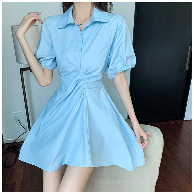 ワンピース シャツワンピ 全2色[品番：JSFW0010205]｜JS FASHION