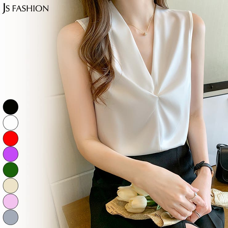 ノースリーブブラウス 全8色 ツイスト | JS FASHION | 詳細画像1 