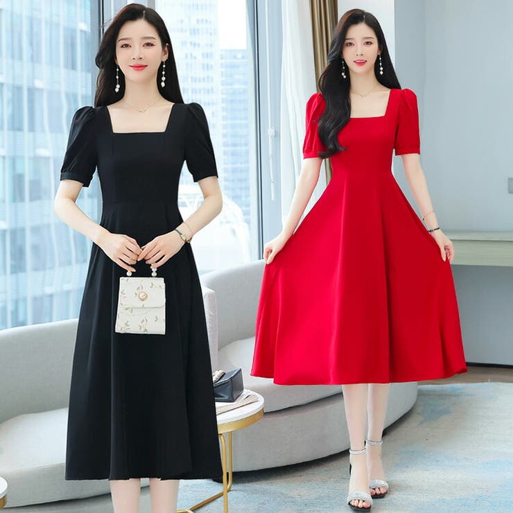 ワンピース 全2色 Aライン[品番：JSFW0013478]｜JS FASHION