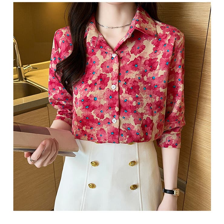 【ファッション通販】 柄シャツ 全2色 花柄[品番：JSFW0012759]｜JS FASHION（ジェー ミュージシャン