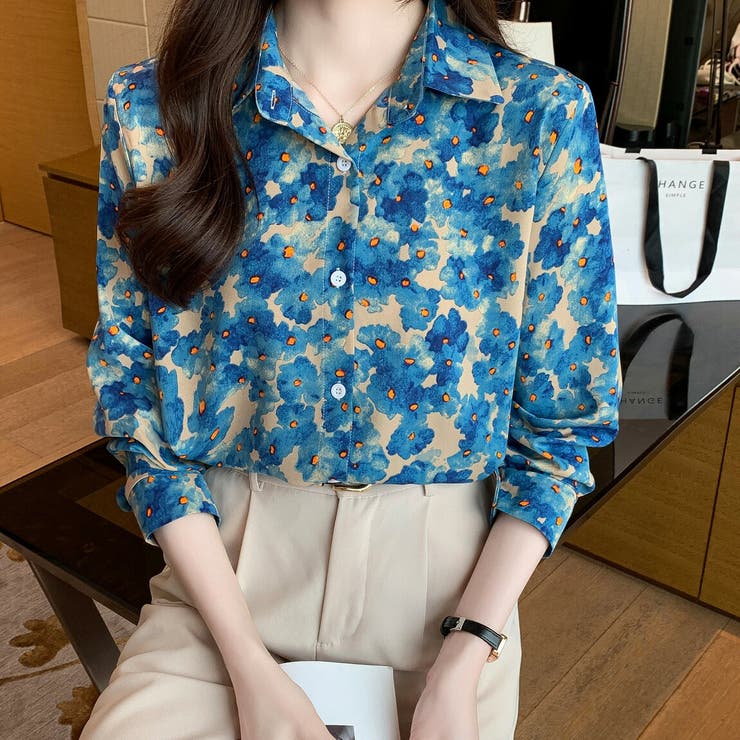 楽天市場】柄シャツ メンズ レディース 長袖 シャツ ブラウス 総