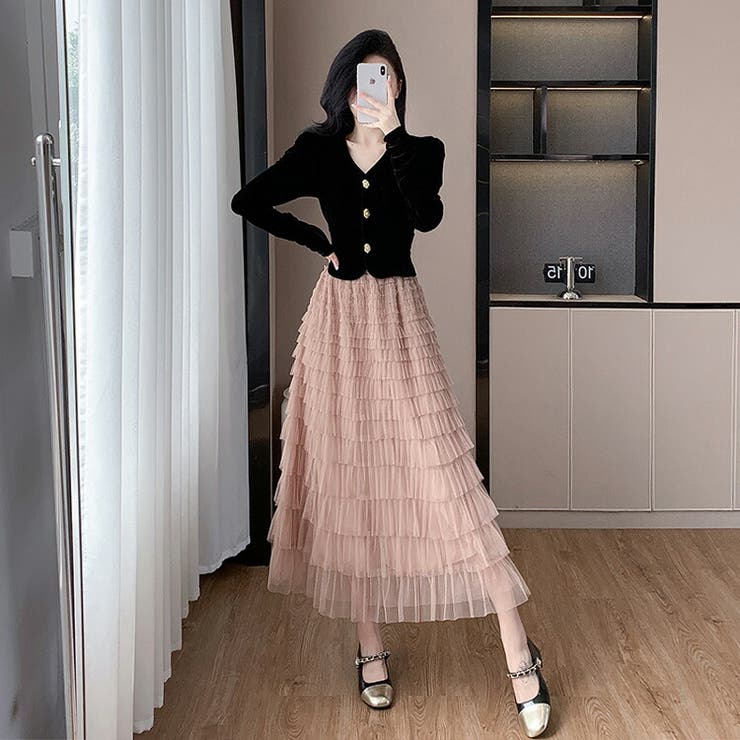スカート単品 ティアードスカート ロングスカート | JS FASHION | 詳細画像3 