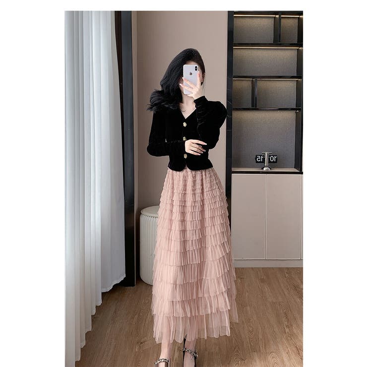 スカート単品 ティアードスカート ロングスカート | JS FASHION | 詳細画像7 