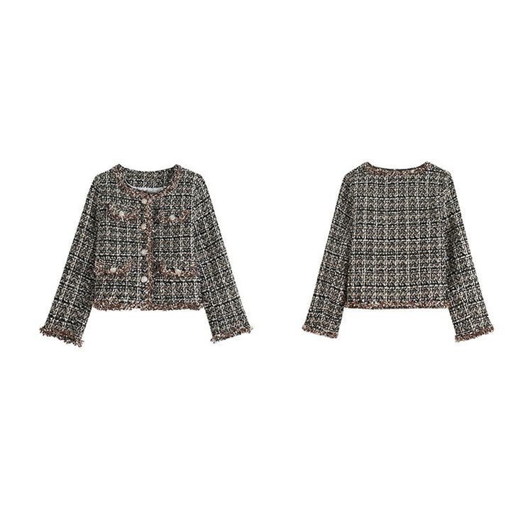 ツイードジャケット 全2色 ノーカラー | JS FASHION | 詳細画像11 