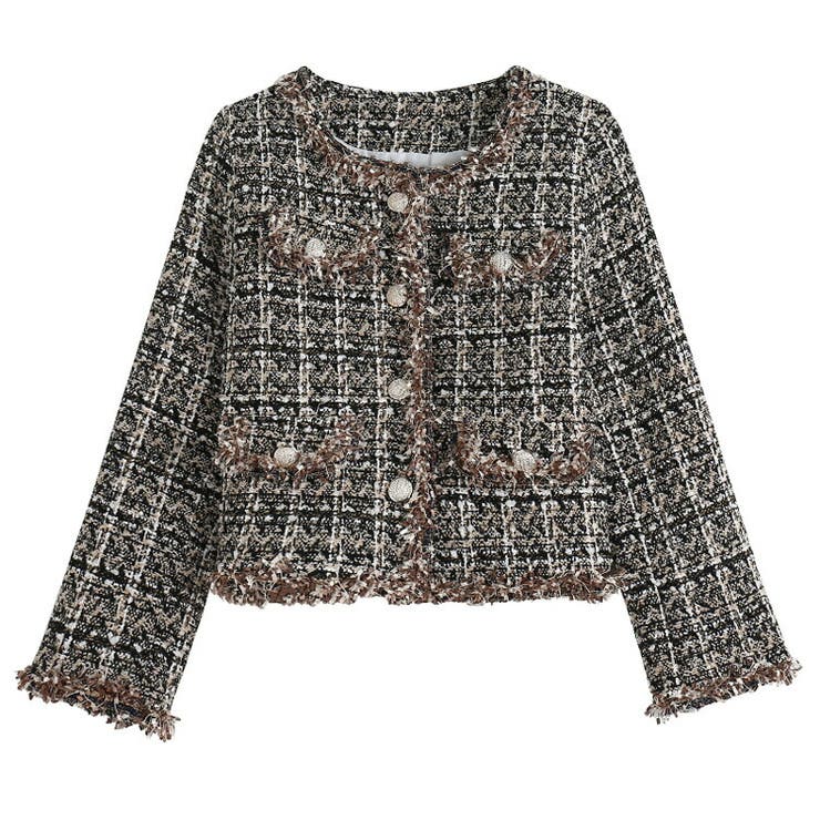 ツイードジャケット 全2色 ノーカラー | JS FASHION | 詳細画像12 