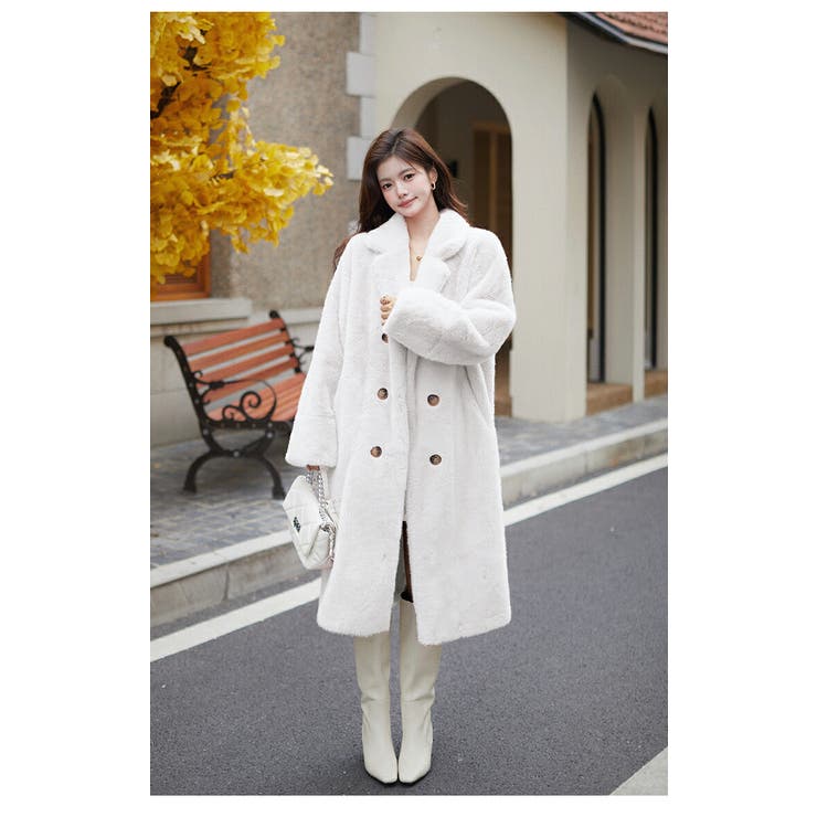 フェイクファーコート 全3色 襟付き[品番：JSFW0014488]｜JS  FASHION（ジェーエスファッション）のレディースファッション通販｜SHOPLIST（ショップリスト）