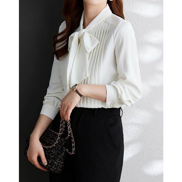 ブラウス 全2色 首元リボン | JS FASHION | 詳細画像3 