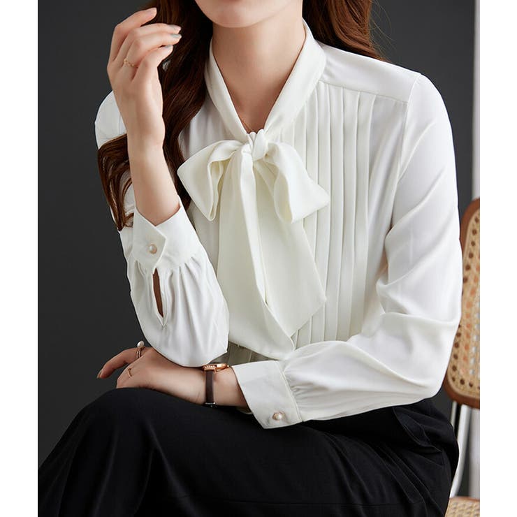 ブラウス 全2色 首元リボン | JS FASHION | 詳細画像4 