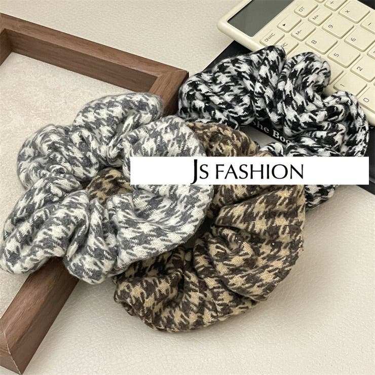 シュシュ 千鳥柄 全3色[品番：JSFW0014638]｜JS FASHION（ジェーエス