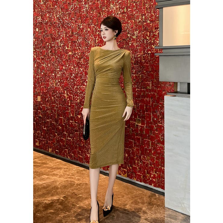 ドレスワンピース パーティードレス ベロアワンピキラキラ[品番：JSFW0014651]｜JS  FASHION（ジェーエスファッション）のレディースファッション通販｜SHOPLIST（ショップリスト）