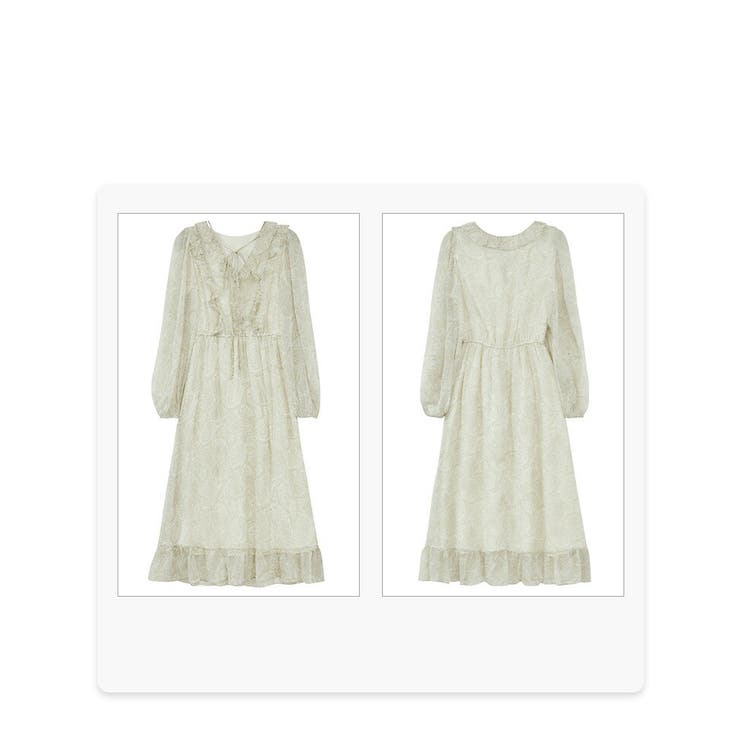 花柄ワンピ シフォン シースルー[品番：JSFW0012924]｜JS