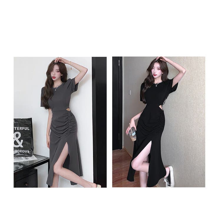 DVF レオパード100％シルクジャージーワンピース半袖タイト白黒 タイトワンピ 全2色 半袖[品番：JSFW0013119]｜JS FASHION