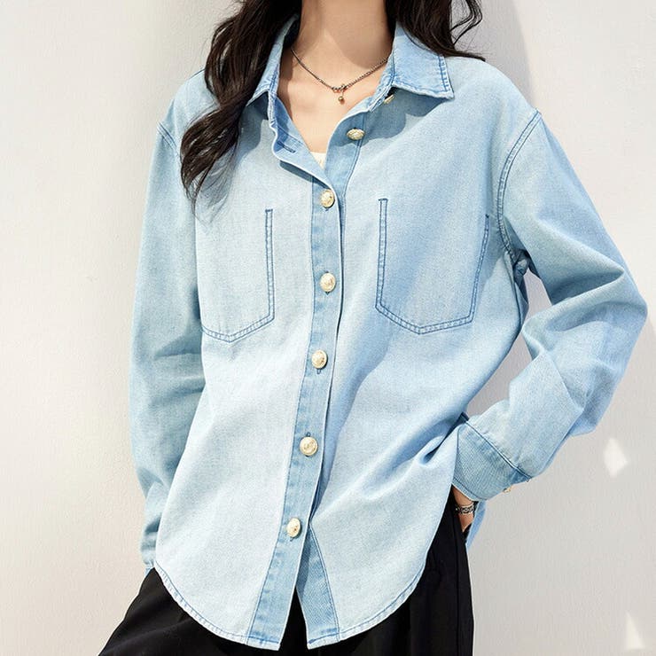 季節のおすすめ商品 デニムシャツ ウエスタンシャツ[品番：JSFW0012874 トップス Mサイズ